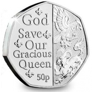 Реверс монеты Остров Мэн, 50 пенсов, 2022, Государственный гимн - God Save Our Gracious Queen