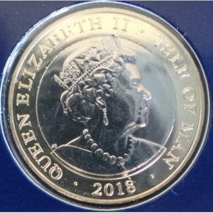 Аверс монеты Остров Мэн, 2 фунта, 2018, Свадьба Принца Гарри и Меган Маркл