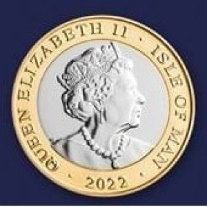 Аверс монеты Остров Мэн, 2 фунта, 2022, Мотогонки "Tourist Trophy" - Трибуна