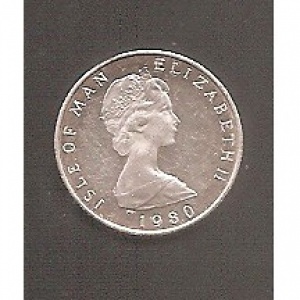 Аверс монеты Остров Мэн, ½ пенни, 1980