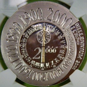 Реверс монеты Остров Мэн, 1 крона, 2000, Милленниум