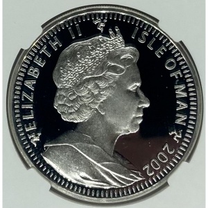 Аверс монеты Остров Мэн, 1 крона, 2002, Прибытие в Нору