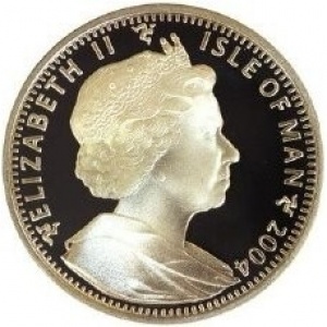 Аверс монеты Остров Мэн, 1 крона, 2004, Чемпионат Европы по футболу 2004, Португалия
