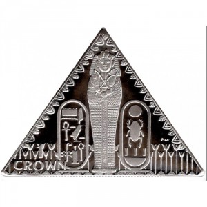 Реверс монеты Остров Мэн, 1 крона, 2008, Тутанхамон - Саркофаг