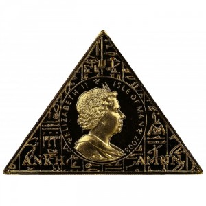 Аверс монеты Остров Мэн, 1 крона, 2008, Тутанхамон - Маска смерти