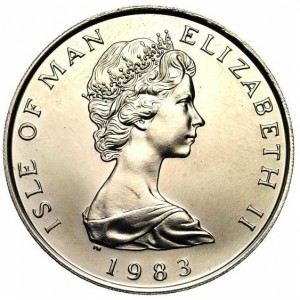 Аверс монеты Остров Мэн, 1 нобель, 1983-1984, Баркас