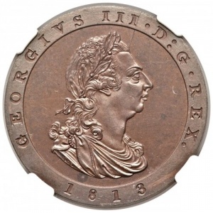 Аверс монеты Остров Мэн, 1 пенни, 1798-1813