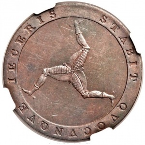 Реверс монеты Остров Мэн, 1 пенни, 1798-1813