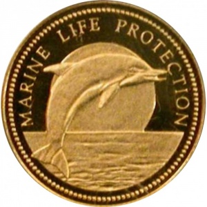 Реверс монеты Палау, 1 доллар, 1998, Дельфин
