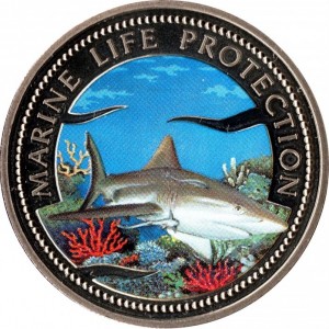 Реверс монеты Палау, 1 доллар, 1999, Акула