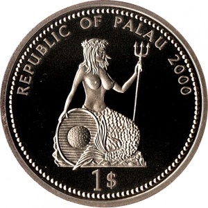 Аверс монеты Палау, 1 доллар, 2000, Кораблекрушение