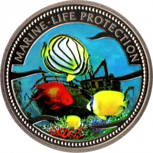 Реверс монеты Палау, 1 доллар, 2000, Кораблекрушение