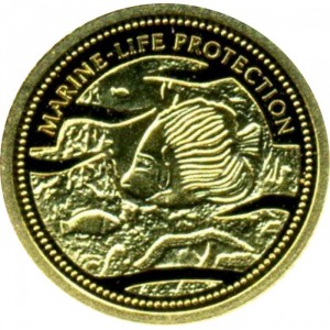 Реверс монеты Палау, 1 доллар, 2001, Императорский ангел