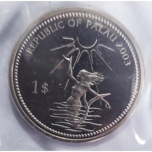 Аверс монеты Палау, 1 доллар, 2003, Оранжевый краб