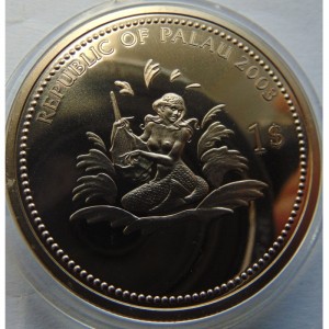 Аверс монеты Палау, 1 доллар, 2003, Рыба-наполеон