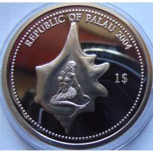 Аверс монеты Палау, 1 доллар, 2004, Иглобрюхая рыба