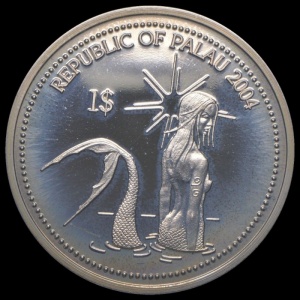 Аверс монеты Палау, 1 доллар, 2004, Рыба-клоун