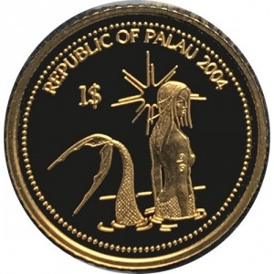 Аверс монеты Палау, 1 доллар, 2004, Рыба-клоун