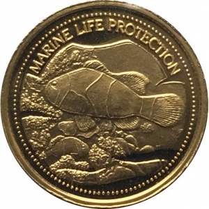 Реверс монеты Палау, 1 доллар, 2004, Рыба-клоун