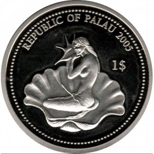 Аверс монеты Палау, 1 доллар, 2005, Морской конек