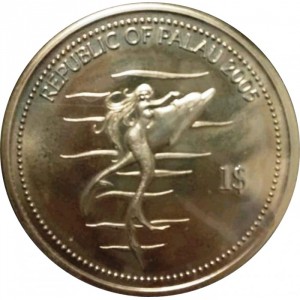 Аверс монеты Палау, 1 доллар, 2005, Крылатка