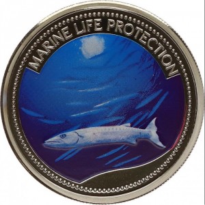 Реверс монеты Палау, 1 доллар, 2006, Барракуда