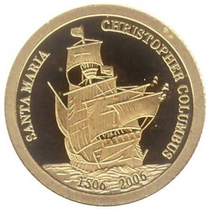 Реверс монеты Палау, 1 доллар, 2006, 500 лет со дня смерти Христофора Колумба