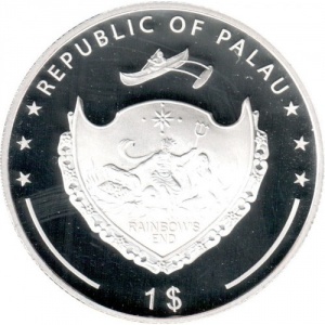 Аверс монеты Палау, 1 доллар, 2007, Иоанн Павел II