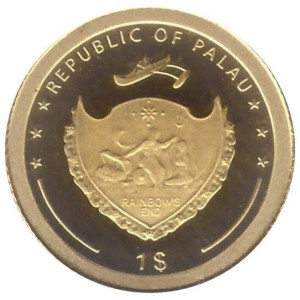 Аверс монеты Палау, 1 доллар, 2008, Сидящий Бык