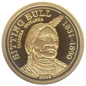 Реверс монеты Палау, 1 доллар, 2008, Сидящий Бык