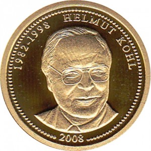 Реверс монеты Палау, 1 доллар, 2008, Известные немецкие политики - Гельмут Коль
