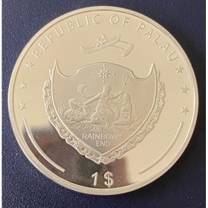 Аверс монеты Палау, 1 доллар, 2009, 7 Чудес Света - Мавзолей в Галикарнасе