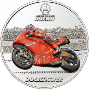 Реверс монеты Палау, 1 доллар, 2009, Ducati - Кейси Стоунер