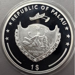 Аверс монеты Палау, 1 доллар, 2009, Святой Иоанн /медь с посеребрением/