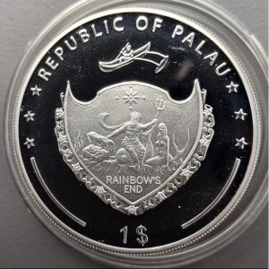 Аверс монеты Палау, 1 доллар, 2009, Святой Андреас /медь с посеребрением/