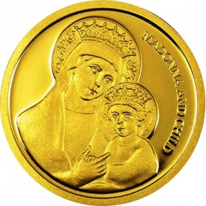 Реверс монеты Палау, 1 доллар, 2009, Мадонна и младенец