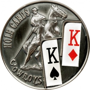 Реверс монеты Палау, 1 доллар, 2010, Карты - Пиковый и бубновый короли