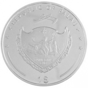Аверс монеты Палау, 1 доллар, 2010, 100 лет со дня рождения Матери Терезы. 1950 миссионеры милосердия