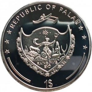 Аверс монеты Палау, 1 доллар, 2011, Папа Иоанн Павел II - Папский визит в Грузию