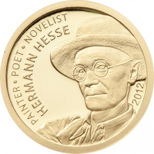 Реверс монеты Палау, 1 доллар, 2012, Герман Гессе
