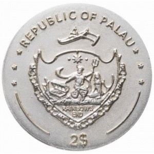 Аверс монеты Палау, 2 доллара, 2011, Гарри Гудини