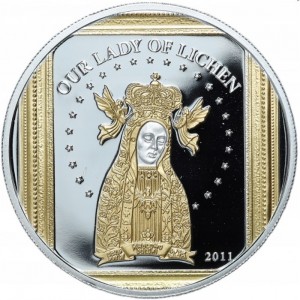 Реверс монеты Палау, 2 доллара, 2011, Пресвятая Богородица Лихеньская