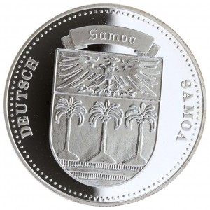 Реверс монеты Палау, 5 долларов, 1999, Монеты мира - Германское Самоа