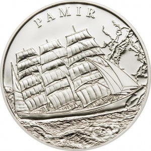 Реверс монеты Палау, 5 долларов, 2009, Памир /корабль/