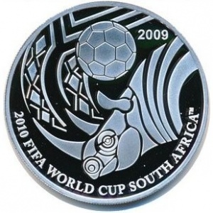 Реверс монеты Палау, 5 долларов, 2009, Чемпионат мира по футболу 2010, ЮАР