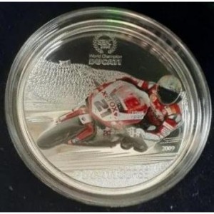 Реверс монеты Палау, 5 долларов, 2009, Ducati - Трой Бейлисс