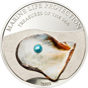 Реверс монеты Палау, 5 долларов, 2010, Сокровища моря