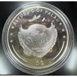 Аверс монеты Палау, 5 долларов, 2011, Четырехлистный клевер