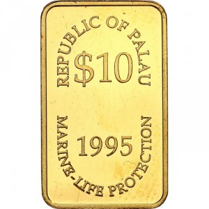 Аверс монеты Палау, 10 долларов, 1995, Морская дева