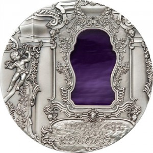 Реверс монеты Палау, 10 долларов, 2010, Тиффани Арт - Рококо